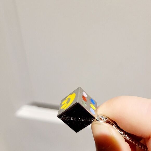 Brand New Funny Dice Silver Necklace - Picture 5 of 8